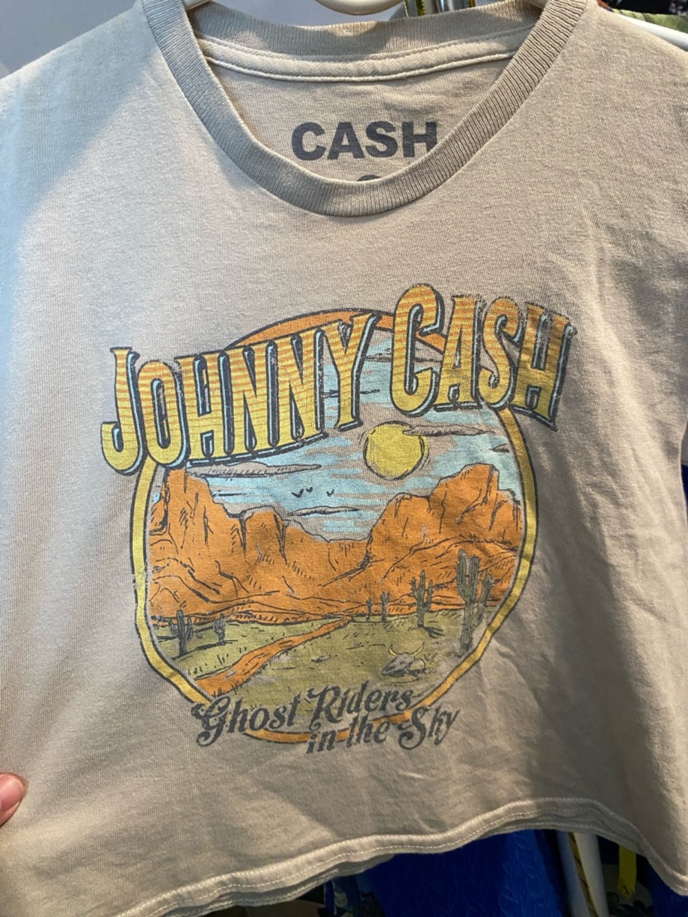 Johnny Cash Ghost Riders in the Sky Beige Graphic Tee - Picture 2 of 3